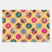 Spielvolle Foto Collage Weihnachtsbrise Farben Geschenkpapier Set (Vorderseite 3)