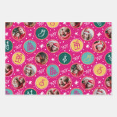 Spielvolle Foto Collage Weihnachtsbrise Farben Geschenkpapier Set (Vorderseite)