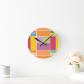 Spielvolle geometrische Blöcke für die Springtime Runde Wanduhr (Zuhause)