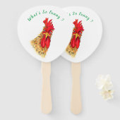 Spielvolle Hand Fan überrascht neugierige Roster F Fächer (Vorne und Hinten)