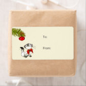 Spielvolle Kätzchen in einem roten Weihnachtsbock (Insitu)