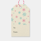 Spielvolle Kätzchen in einem roten Weihnachtsbock Geschenkanhänger (Rückseite)