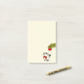 Spielvolle Kätzchen in einem roten Weihnachtsbock Post-it Klebezettel (Auf Schreibtisch)