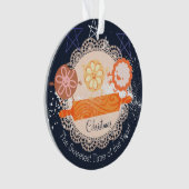 Spielvolle Kekse, die Button Weihnachtsschmuck rol Ornament (Vorderseite)