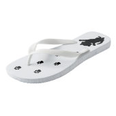 Spielvolle Kitten Silhouette Flip Flops Badesandalen (Schrägansicht)