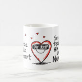 Spielvolle Liebe: Design gestohlener Herzen Kaffeetasse (Mittel)