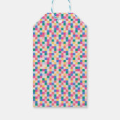 Spielvolle Multicolor-Blöcke Geschenkanhänger (Rückseite)