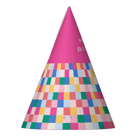 Spielvolle Multicolor-Blöcke Partyhütchen (Links)