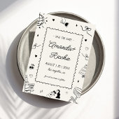 Spielvolle Retro Hand Drawn Whimsical Doodle Weddi Save The Date