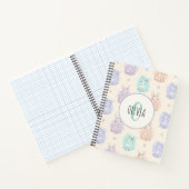 Spielvolle Sketch Bunnies Monogram Notizblock (Innenseite)