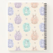Spielvolle Sketch Bunnies Monogram Notizblock (Rückseite)
