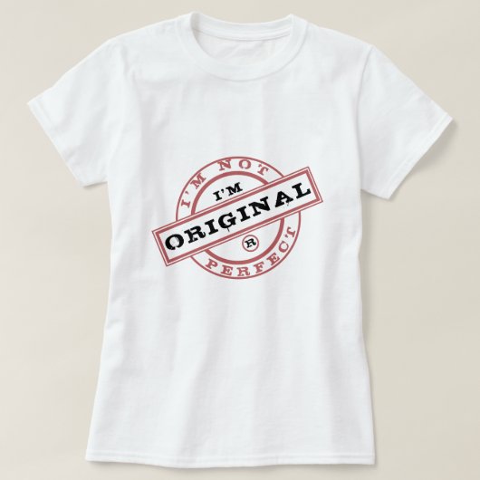 Spielvolle T - Shirt Briefmarke - Ich bin Original (Design vorne)