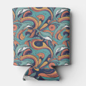 Spielvolles Delphinmuster - Ocean Inspiriert Desig Dosenkühler (Rückseite)