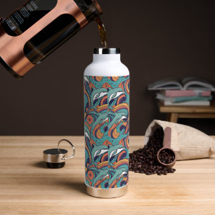 Spielvolles Delphinmuster - Ocean Inspiriert Desig Trinkflasche