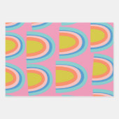 Spielvolles geometrisches Regenbogenmuster in leuc Geschenkpapier Set (Vorderseite 2)