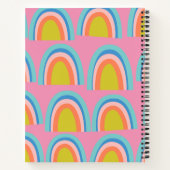 Spielvolles geometrisches Regenbogenmuster in leuc Notizblock (Rückseite)