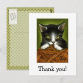 Spielvolles Kätzchen danke Postkarten (Vorne/Hinten)