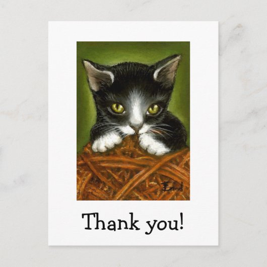 Spielvolles Kätzchen danke Postkarten (Vorderseite)