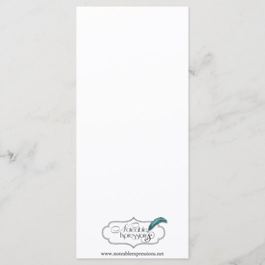 Spielvolles Monogramm in der Speisekarte für grüne Menükarte (Rückseite)