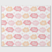 Spielvolles Sprechblasen-Muster Geschenkpapier (Flach)