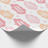 Spielvolles Sprechblasen-Muster Geschenkpapier (Ecke)