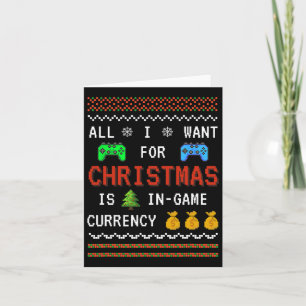 Spielwährung Weihnachtsfeiertag Videospiel Erwachs Karte