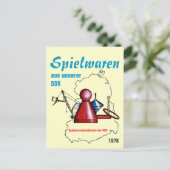 Spielwaren DDR Design Postkarte (Stehend Vorderseite)