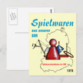 Spielwaren DDR Design Postkarte (Vorne/Hinten)