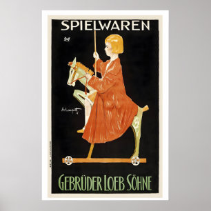 Spielwaren Gebrüder Loeb Söhne Vintage Plakat von