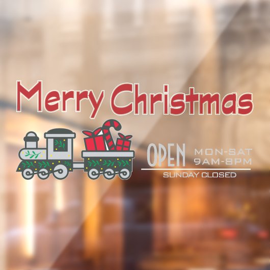 Spielwarengeschäft Firmenlogo Weihnachten Sonderan Fensteraufkleber (Blatt 2)