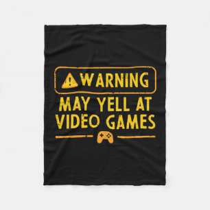 Spielwarnung Kann Bei Videospielen An Männer Gamer Fleecedecke