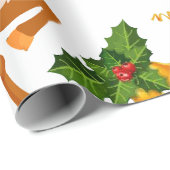 Spiely Story | Frohe Weihnachtsmuster Niedlich Geschenkpapier (Rolleneckpunkt)