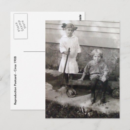 Spielzeit: Circa 1908 Postkarte (Vorne/Hinten)