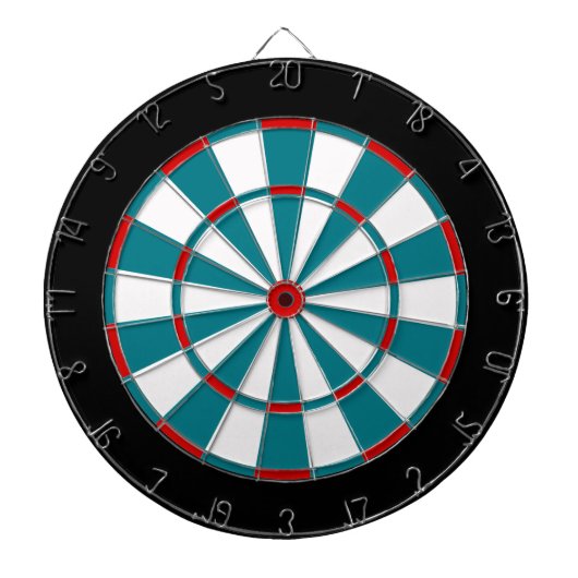 Spielzeit-Dartboard in rot-weiß und in der Keksbuc Dartscheibe (vorne)