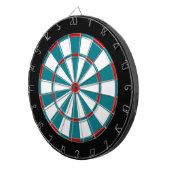 Spielzeit-Dartboard in rot-weiß und in der Keksbuc Dartscheibe (Vorderseite rechts)