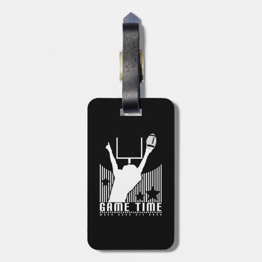 Spielzeit - Fußball Gepäckanhänger (Rückseite vertikal)