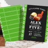 Spielzeit Fußball macht fünf Kindergeburtstag Einladung