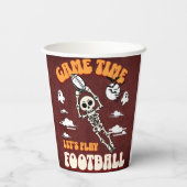 Spielzeit Lasst uns Fußball Halloween Funny spiele Pappbecher (Rückseite)