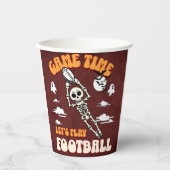 Spielzeit Lasst uns Fußball Halloween Funny spiele Pappbecher (Vorderseite)