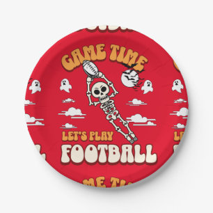 Spielzeit Lasst uns Fußball Halloween Funny spiele Pappteller