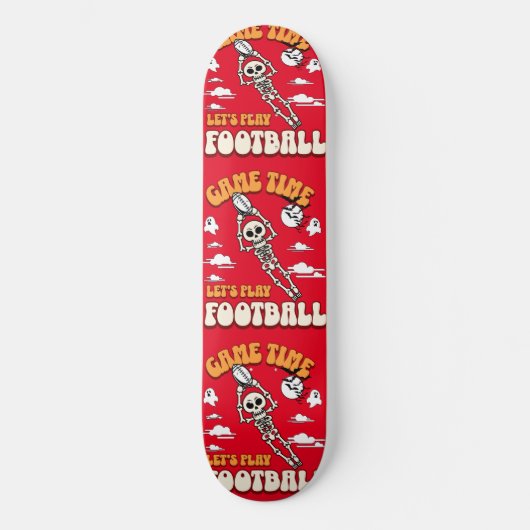 Spielzeit Lasst uns Fußball Halloween Funny spiele Skateboard (Vorderseite)
