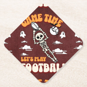Spielzeit Lasst uns Fußball Halloween Funny spiele Untersetzer