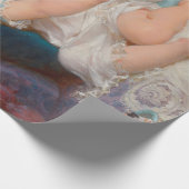 Spielzeit: Mädchen spielen mit ihrem Pet Kitten Geschenkpapier (Ecke)