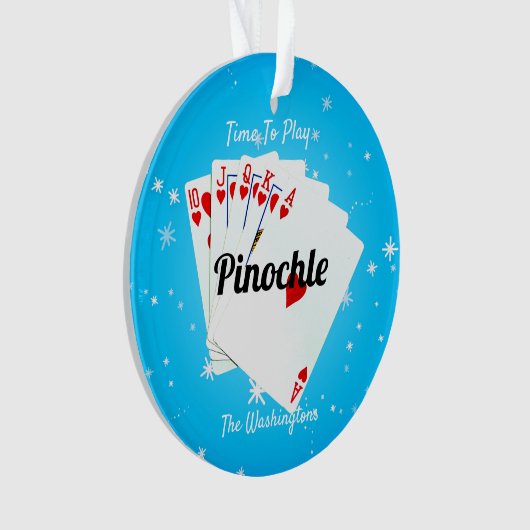 Spielzeit Pinochle Blue Ornament (Vorderseite)