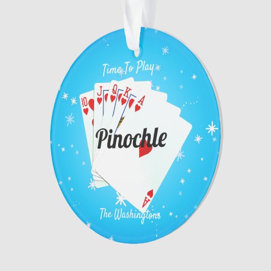 Spielzeit Pinochle Blue Ornament (Vorderseite)