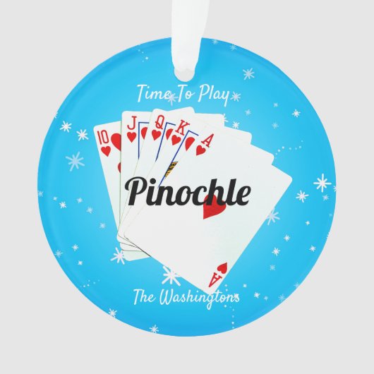 Spielzeit Pinochle Blue Ornament (Vorderseite)
