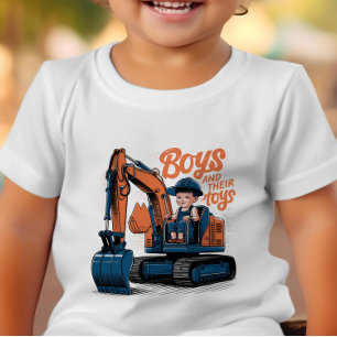 Spielzeit über dem Bulldozer Kleinkind T-shirt