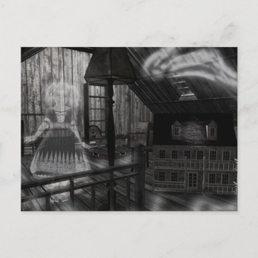 Spielzeug auf dem Dachboden Postkarte (Vorderseite)