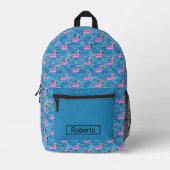 Spielzeug aus rosa Flamingo Bedruckter Rucksack (Vorderseite)