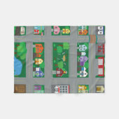 Spielzeug-Auto-Stadtstraßenkarte Fleecedecke (Vorderseite (Horizontal))